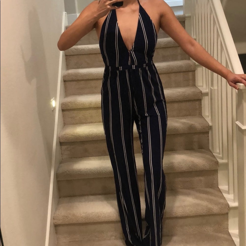 BRAND NEW WITH TAGS Navy/white jumpsuit romper